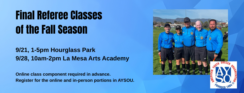 Final Referee Classes of the Fall Season